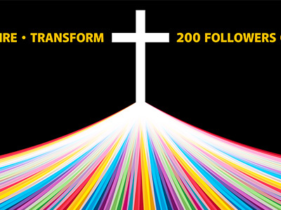 200 lines connected rainbow banner cross poster rainbow the salvation army