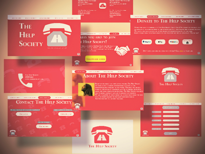 The Help Society Web Page Design and Branding branding concept design help society landing page logo mobile mockup telephone ui ui design ux ux design web design web page