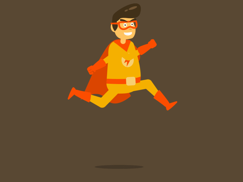 Hero Run Animation 2d animated animated gif animation anime gif hero illustration motion design motion graphics run run cycle running running cycle vector