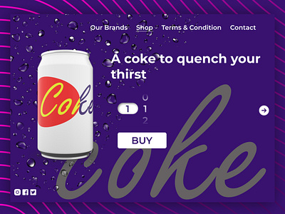 Coke website UI design