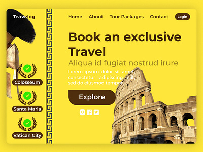 Travel Website UI Concept