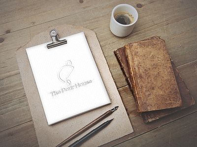 The Pour House Logo Design Full Sketch brand branding business coffee company cup design enjoy fun hotel house identity logo minimal mug pour restaurant startup tea vector