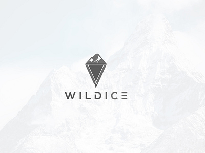 WILD ICE Logo Design Branding adventure brand branding business cafe cone design ice ice cream icecream icon logo minimal mountain restaurant shop startup store symbol wild