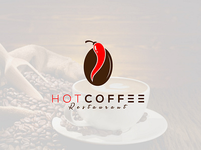 Hot Coffee Restaurant Logo Design Branding brand branding business chili coffee design drink hot hotel kit logo minimal red restaurant shirt shop startup stationery store tea