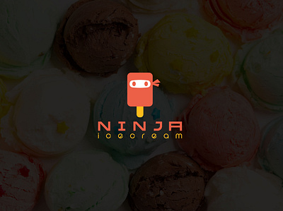 Ninja Ice Cream Logo Design Branding brand branding business cream design enjoy fun hacker ice ice cream icon legend logo minimal ninja shop startup store symbol warrior