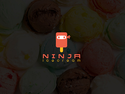 Ninja Ice Cream Logo Design Branding