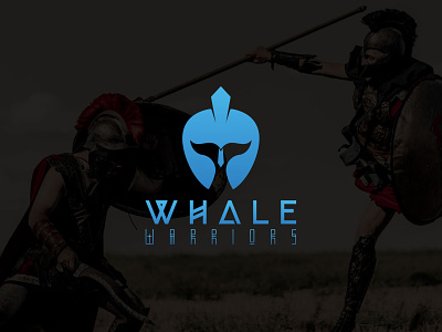 Whale Warrior Logo Design Branding brand branding business business card design fighter fish gladiator icon legend logo minimal mobile app shirt spartan startup symbol viking warrior whale