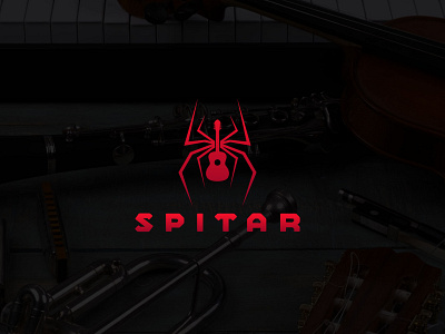SPITAR Logo Design Branding animal band brand branding business design enjoy fun guitar icon logo minimal mobile app music relax song spider startup studio symbol