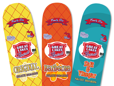 The Snack Series deck detroit potato chips skate skateboard