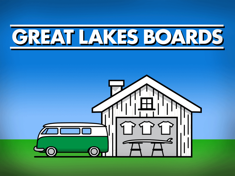 Great Lakes Boards Animated Logo animation gif logo photoshop skateboard skating surfboard surfing vector