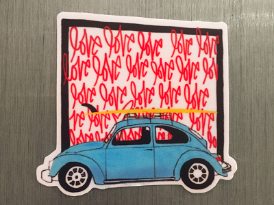 Lovebug bug lovebug sticker stickerapp streetart volkswagen vw