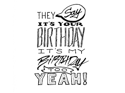 Birthday birthday doodle micron sketching type typography