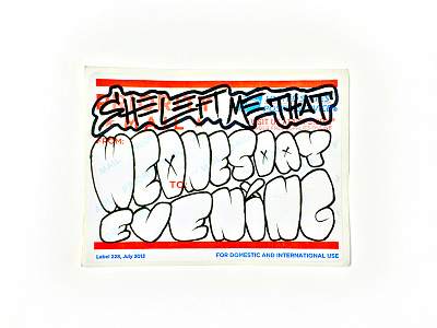 Wednesday Evening lyrics pen sharpie sketch slap sticker type typography