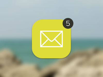 Email app clean design email flat icon interaction iphone simple ui ux web
