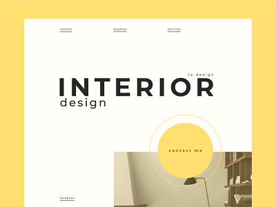 Interior design website concept