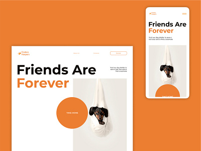 Finders Keepers landing page