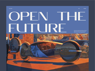 Futuristic website concept about Syd Mead art