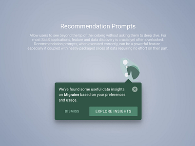 Data Recommendation Prompts data product design saas saas design ui