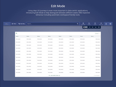 Edit Mode for Data UIs data product design saas saas design ui