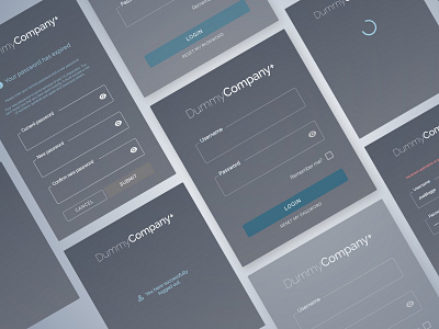 Login Screen | DummyCompany+ branding grey login login screen product design saas saas design ui ux