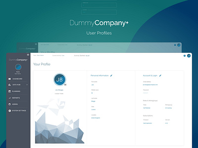 User Profile & Account | DummyCompany+ material ui password profile saas settings user account