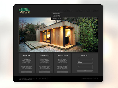 Sanctuary Outdoor Living (Jul '14) | Web Design | GPHX Designs construction services ui web design website