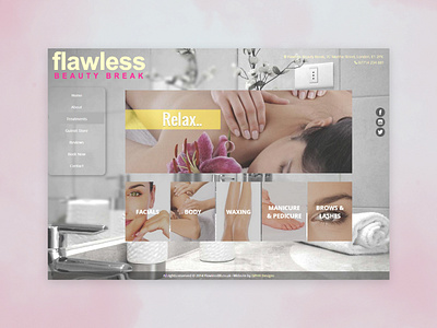 Flawless Beauty Break (Sep '14) | Web Design | GPHX Designs appointments beautician beauty booking booking system guinot spa therapist web design website website design