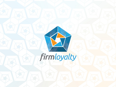 FirmLoyalty Logo (Oct '14) | GPHX Designs 3d blue brand pattern branding geometric logo logo design orange shapes