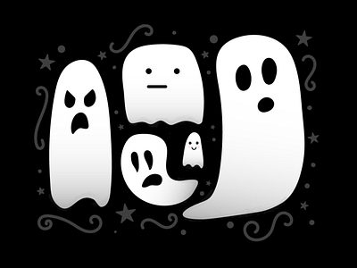 WWU | ghostie friends design ghosts graphic design halloween halloween design illustration vector