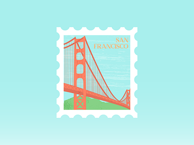 WWU | San Francisco Stamp design dribbbleweeklywarmup graphic design illustration stamp stamp design texture vector weekly warm up