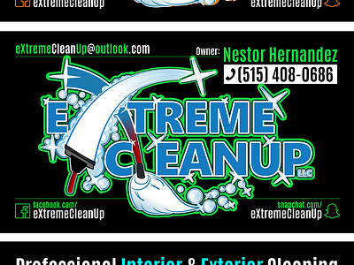 Logo Extreme CleanUp Biz Card Alts