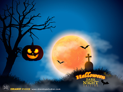 Halloween Dark Night adobe degital design halloween design illustration photoshop