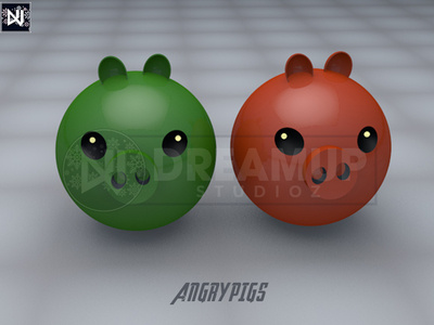 Angry Pigs c4d degital design game app photoshop poster