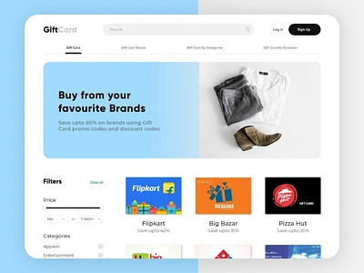 Gift Card - Landing page giftcard landingpage ui uiux