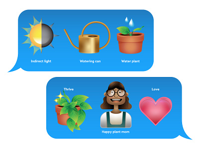 Plant Mom emojis icon illustration vector