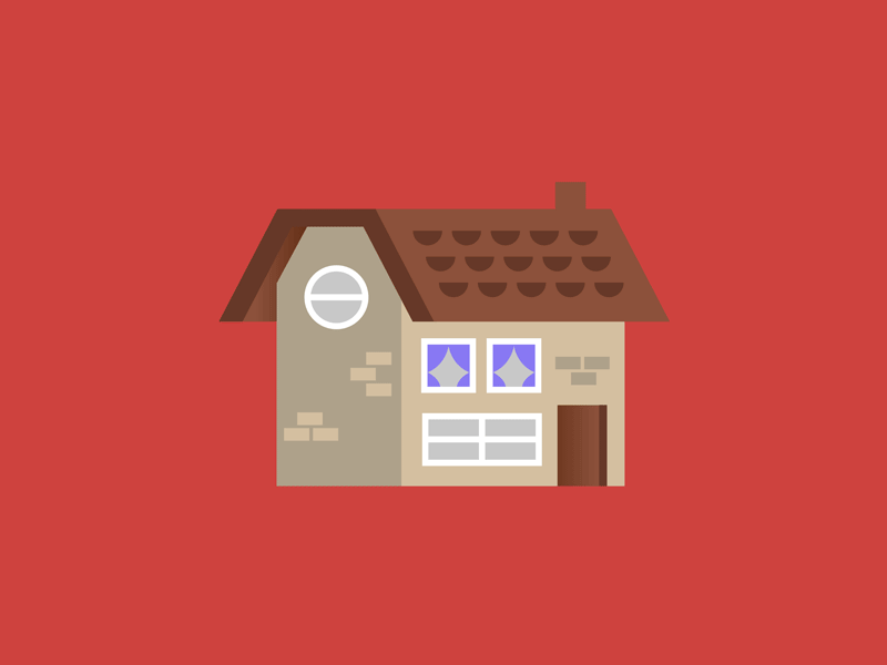 Flat / geometric houses flatdesign icon illustration vector