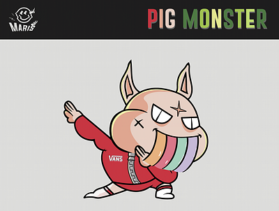 PIG MONSTER - Character art art characterdesign colorful illustration