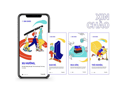 Sneaker App - Welcome page (SCLUB) app art branding colorful design flat graphic design illustration illustrator ui ux vector