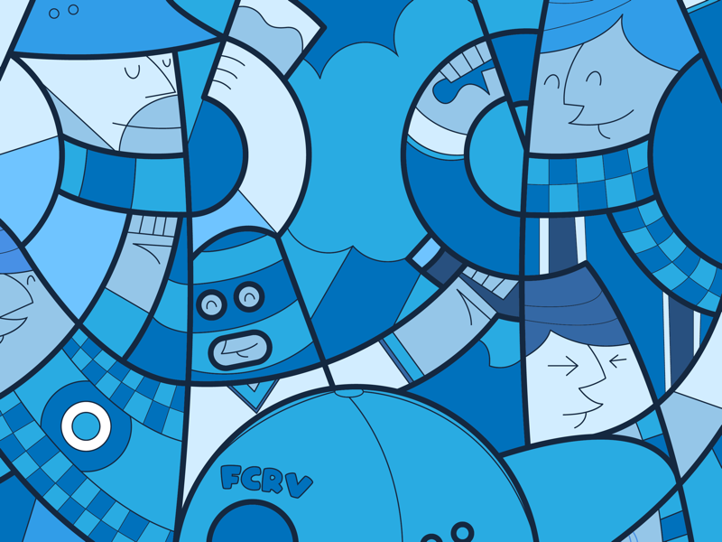 Daily illustration vector illustration fans supporters football sport