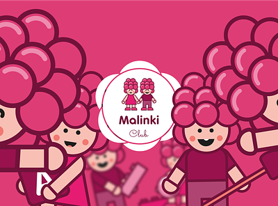 Malinki Club - refresh brand artwork berry branding children design illustration illustrations illustrator kids logo vector vector art vector illustration
