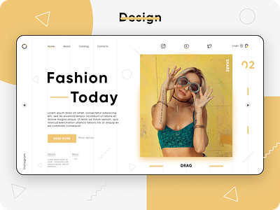 Design fashion online store. abstract awesome awesome design design dribbble fashion figma figmadesign onlinestore photo yellow yellow images