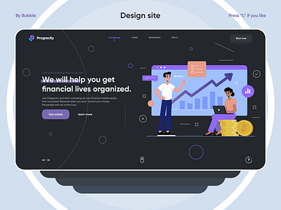 Financial website design abstract awesome awesome design blue bubble design dribbble figma finance financial ui ux