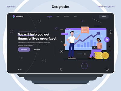 Financial website design