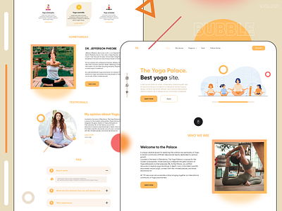 Yoga teacher site design.