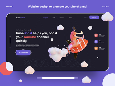 Website design to promo youtube channel