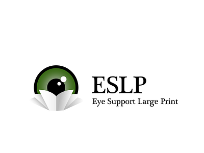 Eye Support Large Print design eye library logo medical optometrist