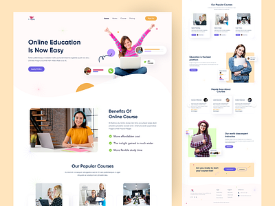 E-learning landing page design