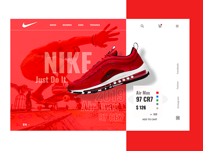 NIKE simple shopping page app design application design mobile app design music music app musician navigation nike page design shopify store shopping