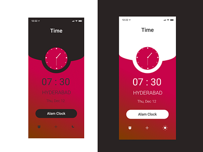 Clock App UI Design