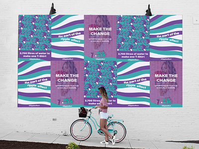 Mockup to show posters for a campaign for concept company Ripple adobe adobe illustrator adobe photoshop brand guideline brand identity campaign campaign design creative design designer graphic design mockup mockups poster poster art poster design typography vector